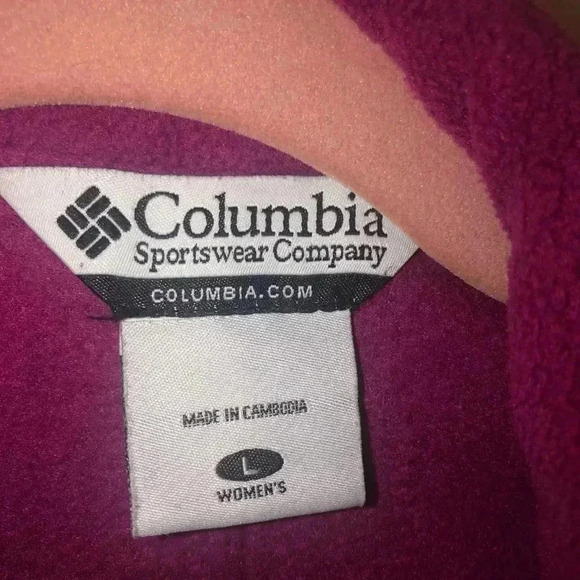 Columbia fleece jacket /women’s pink and gray - Picture 2 of 4